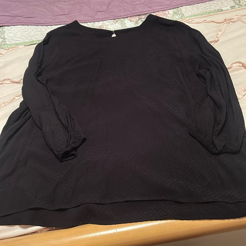 Croft & Barrow XL black 3/4 sleeve blouse